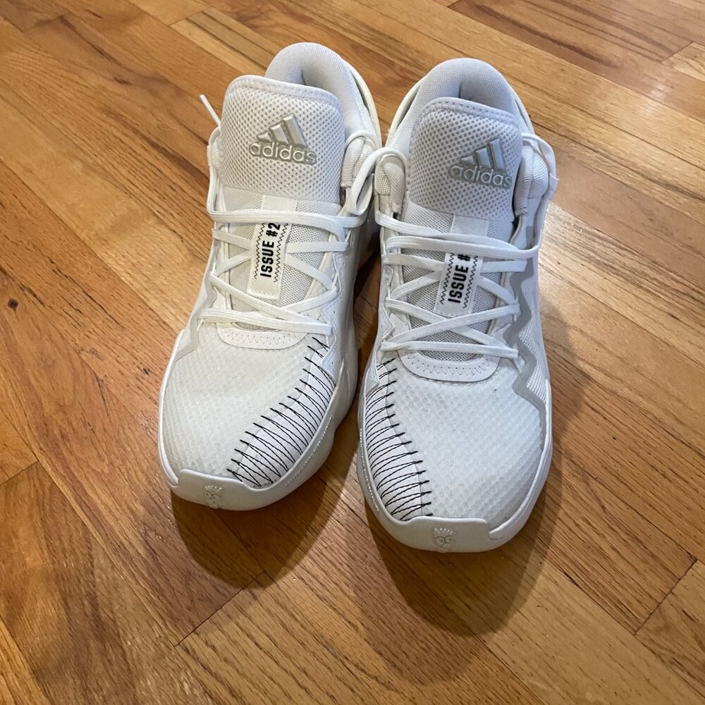 Adidas Men's Cloud White D.O.N. Issue #2 GCA Sneakers Size 9.5 (Like New) - Picture 2 of 4